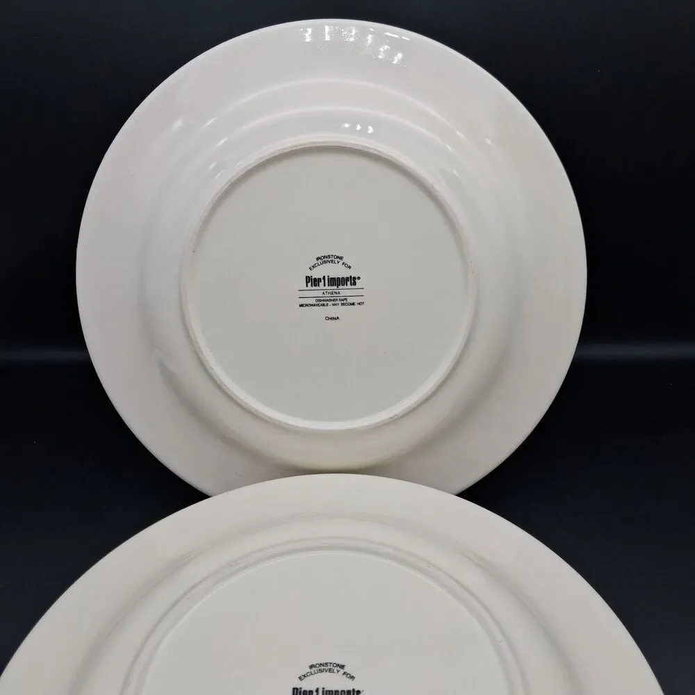 Pier 1 Imports Athena Ironstone Dinner Plates 11